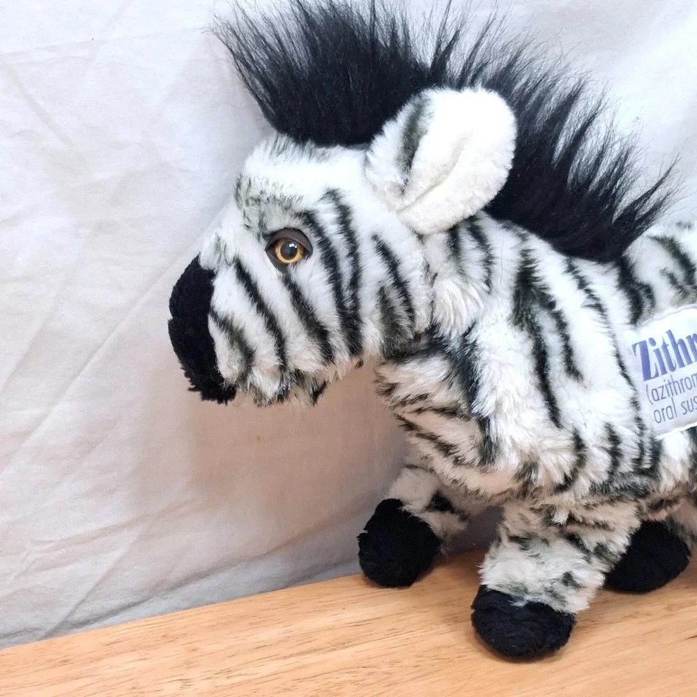 Steven Smith Zebra Plush Full Body Hand Puppet Big Pharma Advertising